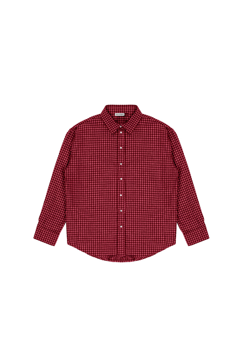 Small check burgundy