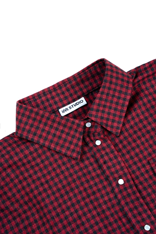 Small check burgundy