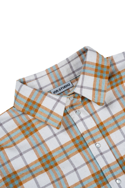 Beige with green lines